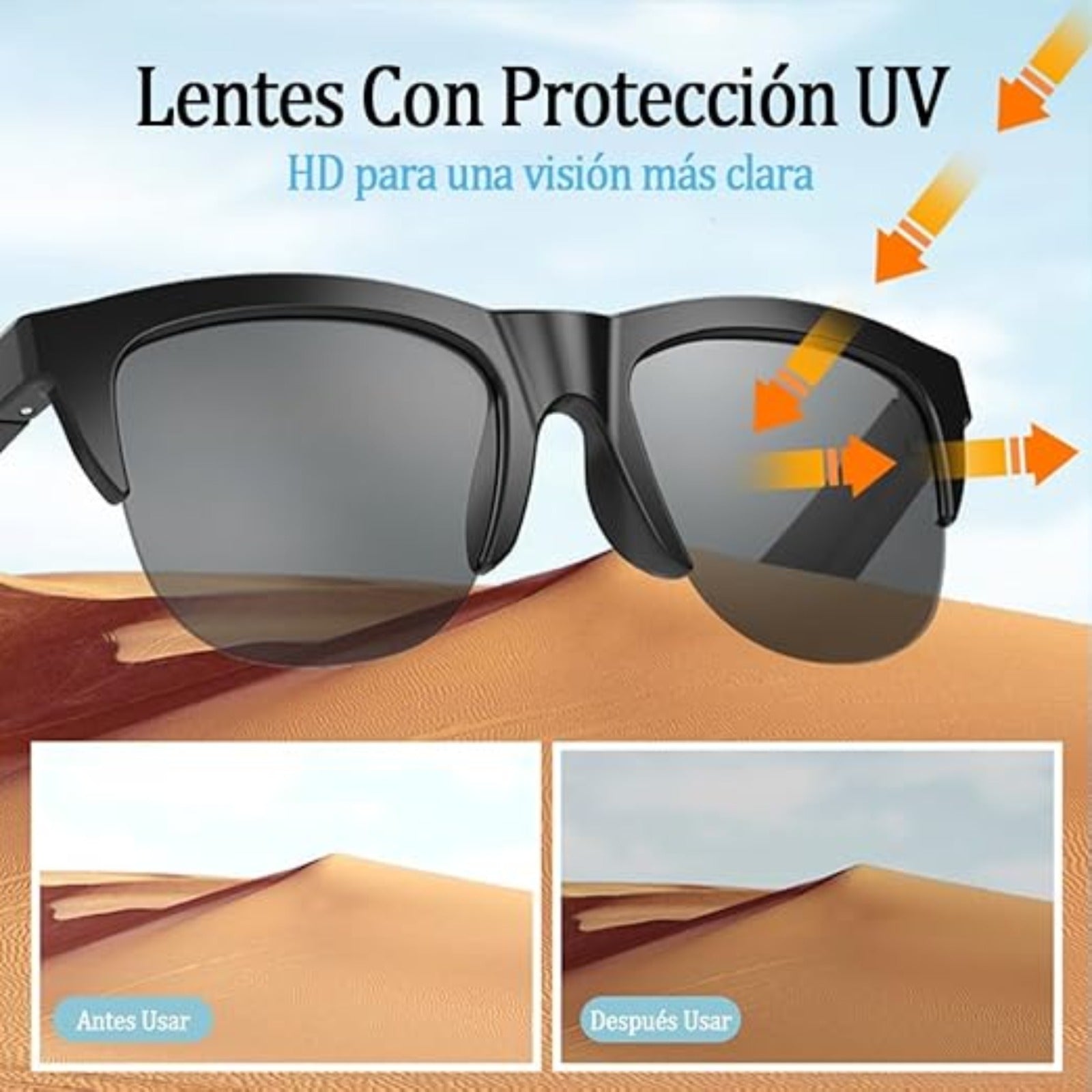 Gafas Inteligentes Bluetooth Micrófono